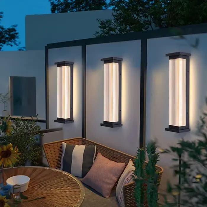Lampe murale extérieure étanche, terrasse, hôtel, Villa, porte, pilier mural extérieur, moderne et Simple, lampe de cour