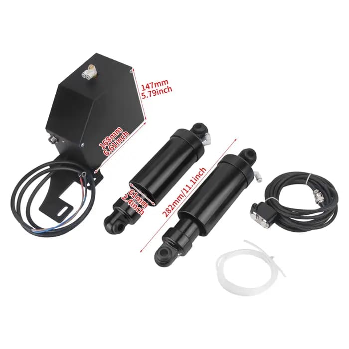 Kit de suspension pneumatique arrière de moto, noir, Harley Touring Road King Electra Street Road, foetal de Ccalculator Limited FLHTKSE 1994-22