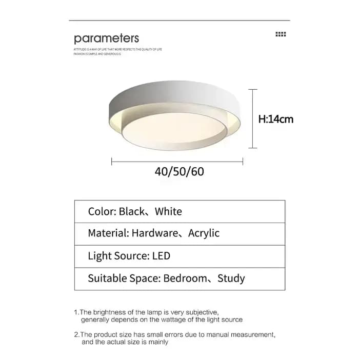 Plafonnier LED au Design Nordique Créatif, Luminaire Décoratif de Plafond, Disponible en Blanc, Noir et Gris, Idéal pour un Salon, une Salle à Manger ou une Chambre à Coucher
