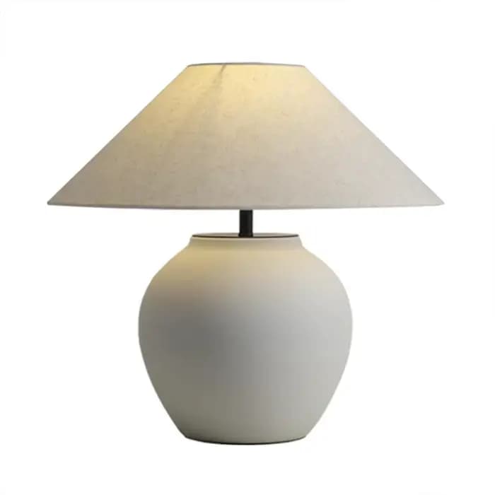 Wabi Sabi Style lampe de Table en céramique salon Table basse noir surdimensionné lampe de bureau décorative japonais rétro luminaire