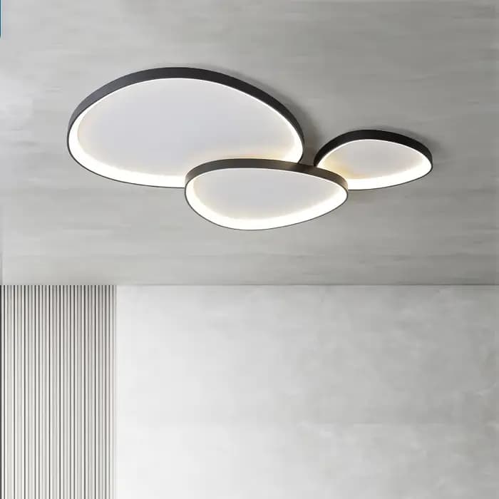 Plafonnier LED moderne pour salon, chambre, cuisine, salle à manger, lustre de plafond, lumière intérieure ultra-mince noire et blanche