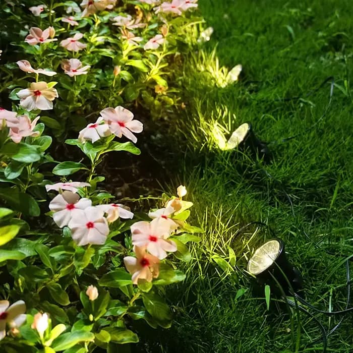 Lampe d'éclairage solaire extérieur de paysage 7M 10 LED lumières de pelouse imperméables blanches chaudes pour les arbres de terrasse de porche de jardin de chemin de cour