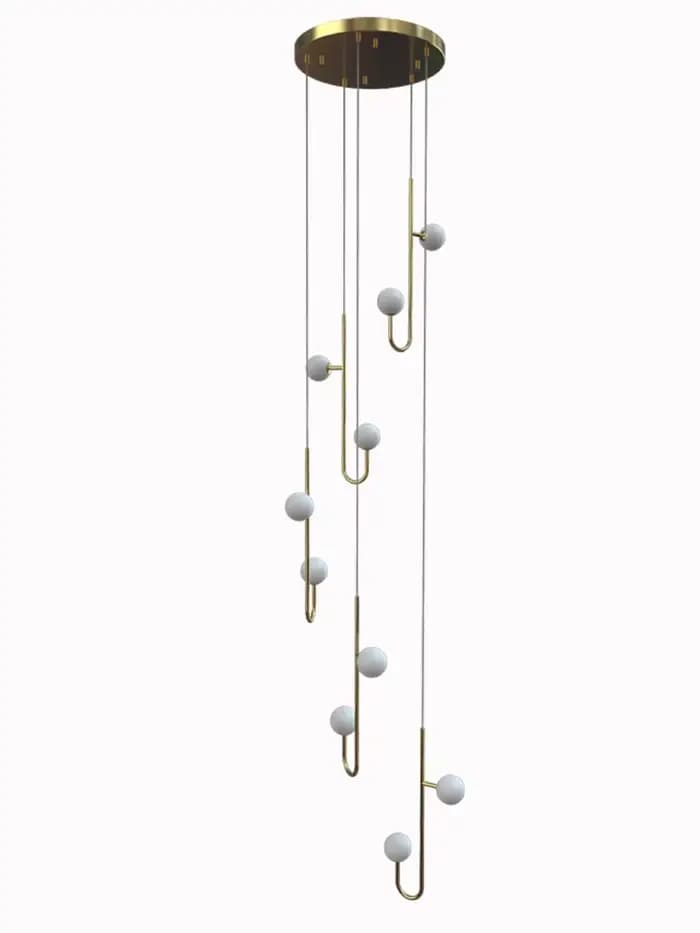 Moderne Tournant Escalier Lustre Design Plafonnier LED Lustre Convient pour L'éclairage De Plafond Suspendus Créatifs Pendentif