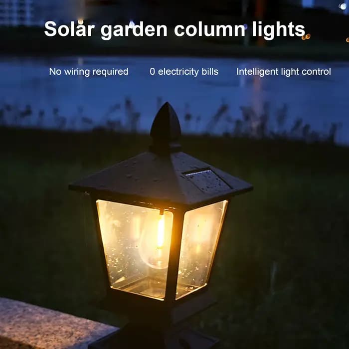 Lumière de jardin solaire jardin Villa pilier lumière clôture extérieure étanche paysage lumière pilier lumière