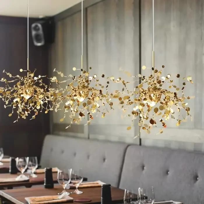 Lampes suspendues modernes en acier inoxydable pour plafond paillettes boutique Bar lampes suspendues Restaurant lustre de luxe décor de chambre Loft