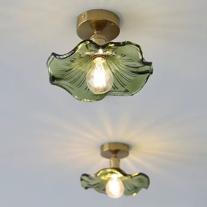 Annie LePG Plafonniers Nordic LED, Lampe de restaurant simple, Lumière de porche, Abat-jour en verre, Foyer, délégations, Couloir