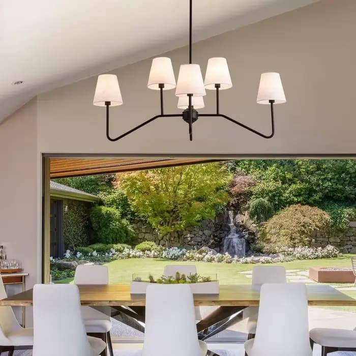 Plafonnier Moderne Classique en Lin Blanc Poli Or ou Noir, Luminaire Décoratif de Plafond, Idéal pour une Cuisine ou une Chambre à Coucher