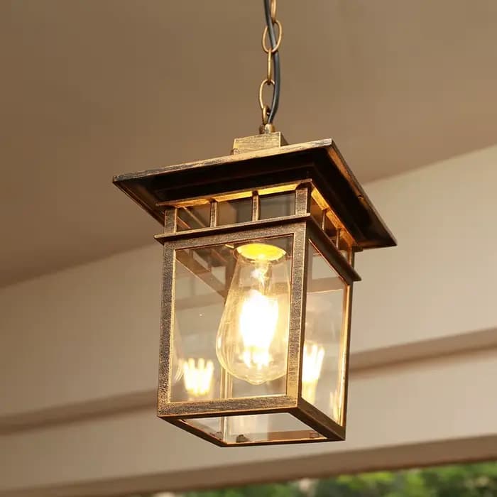 Lampes suspendues rétro étanches pour l'extérieur, lampes européennes, lampes à cadre de raisin, rétro, balcon, couloir, allée, loft, restaurant, luminaire