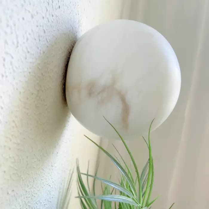 Applique murale moderne en alabâtre à LED, luminaire mural minimaliste en pierre naturelle pour chambre à coucher, chevet, couloir, petit luminaire d'allée