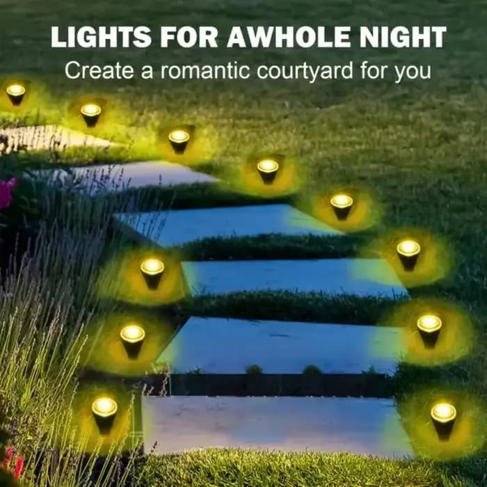 Lampes solaires de jardin, guirlandes lumineuses étanches pour chemins de pelouse, camping, fêtes d'anniversaire, vacances et décorations