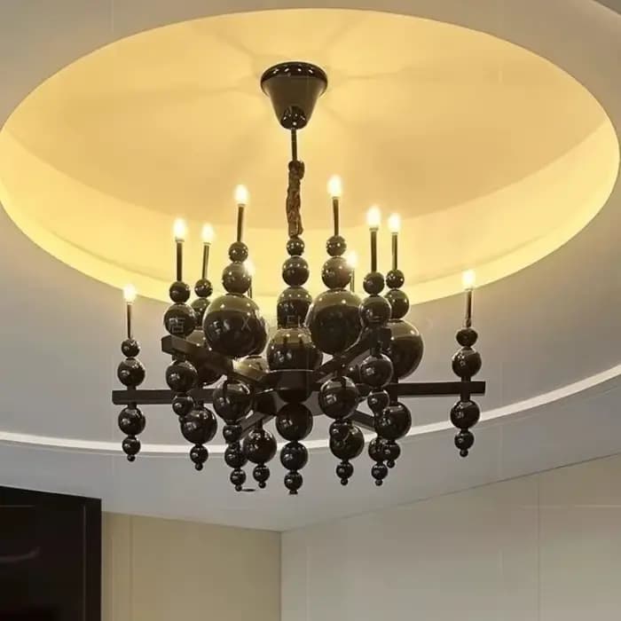 Nordique luxe Villa plafond Lustre haut de gamme hôtel atmosphère salle à manger salon suspension lampe concepteur suspendu Lustre maison