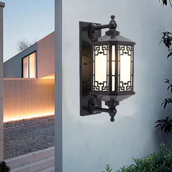 Lampe murale extérieure super lumineuse et étanche pour villa, terrasse, couloir, entrée, cour, éclairage moderne, montage mural extérieur