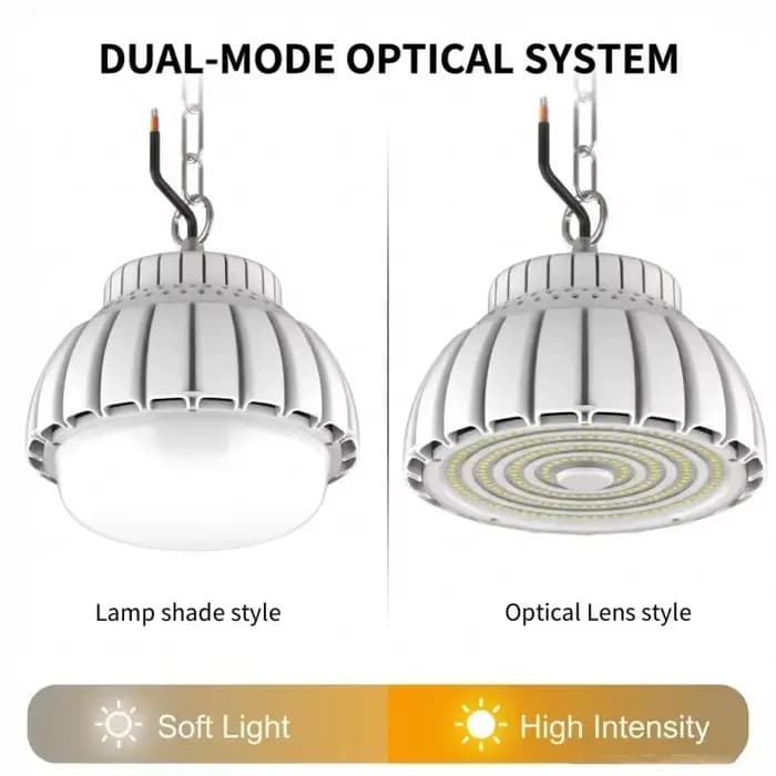 Nouvelles Lampes Industrielles LED Modernes à Haute Luminosité, Luminaire Industriel pour Grandes Espaces, Lustre Chaîne pour Usine, Entrepôt, Atelier, Ampoule Économe en Énergie