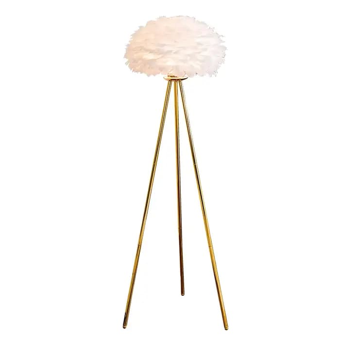 Plume lampadaire salon canapé Simple lumière lampe de luxe nordique créatif Ins fille Net rouge chaud romantique chambre lampe