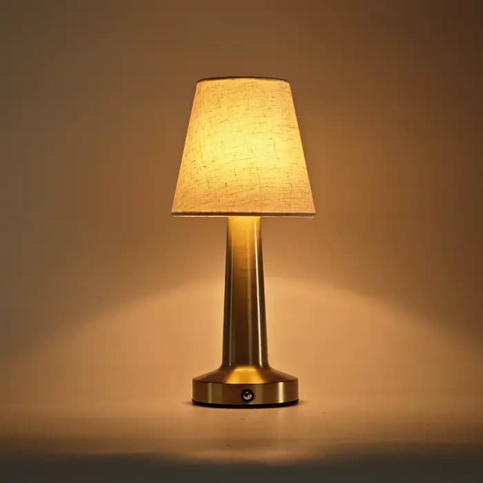 Lampe de Table LED avec abat-jour en tissu, lampe de chevet à capteur tactile, lampes de lecture rechargeables pour chambre à coucher, Restaurant, Bar, éclairage décoratif