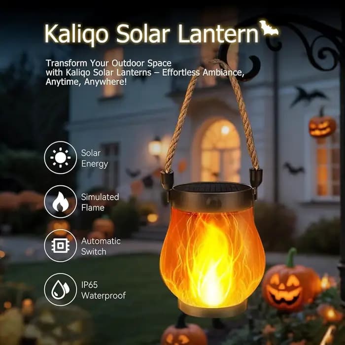 Lanternes solaires pour l'extérieur, lanternes à énergie solaire, résistantes à l'eau, design flamme vacillante, charge USB, ornement pour arbre