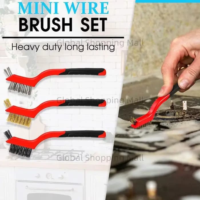 Brosse de nettoyage industrielle en laiton avec poignée incurvée, brosse à poils durs, antirouille, brosse de nettoyage des espaces, outils à main