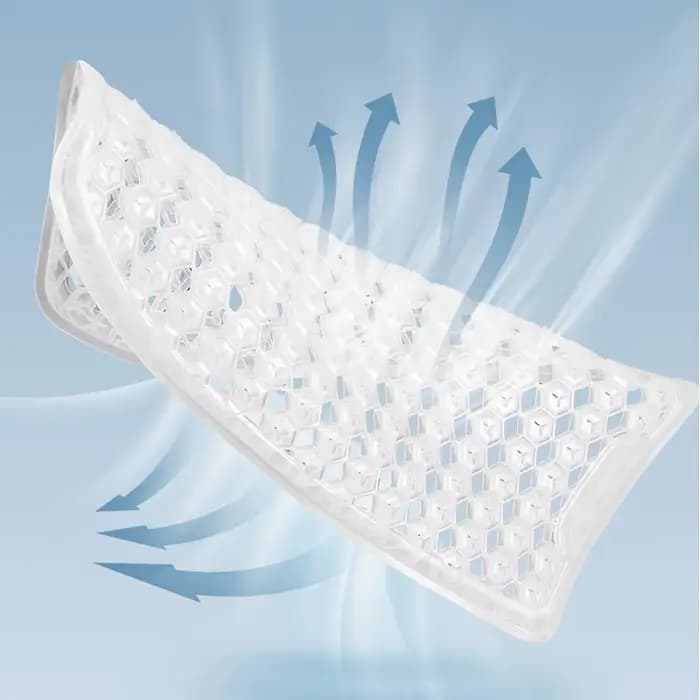 Coussin de siège de voiture en gel à motif nid d'abeille, respirant, doux et facile à nettoyer, offre un soutien confortable, coussin de siège de voiture en gel élastique