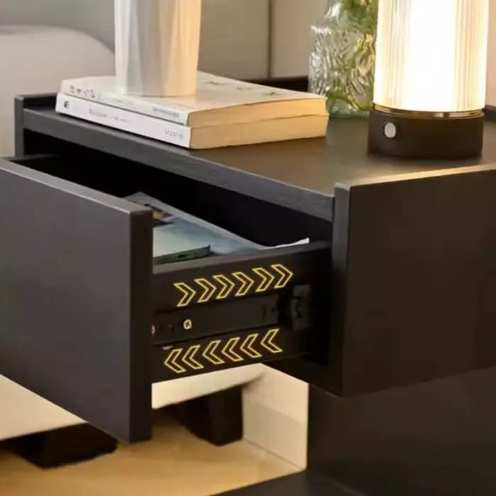 Table de chevet suspendue en bois massif, armoire minimaliste avec tiroirs, meubles de chambre à coucher modernes et luxueux pour hôtel et maison