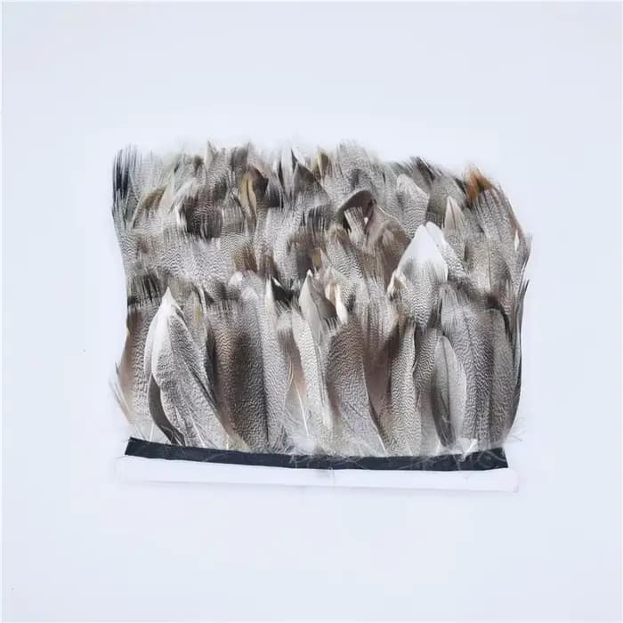 Ruban de 1 mètre en plumes de faisan naturelles, franges, garniture, plumes d'oie et de canard pour vêtements, jupes, couture, décoration de carnaval