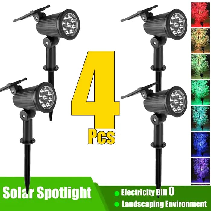 Lumières solaires de paysage 9LED, projecteur mural encastré réglable, étanche IP65, éclairage extérieur pour jardin, cour, allée, 1-4 pièces