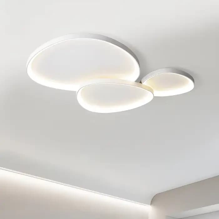 Plafonnier LED moderne pour salon, chambre, cuisine, salle à manger, lustre de plafond, lumière intérieure ultra-mince noire et blanche