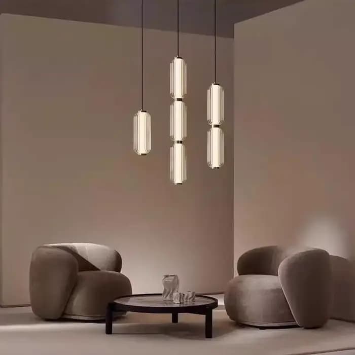 Lumière nordique luxe hôtel salon lustre haute qualité Restaurant escalier combinaison petites lampes suspendues lampe suspendue
