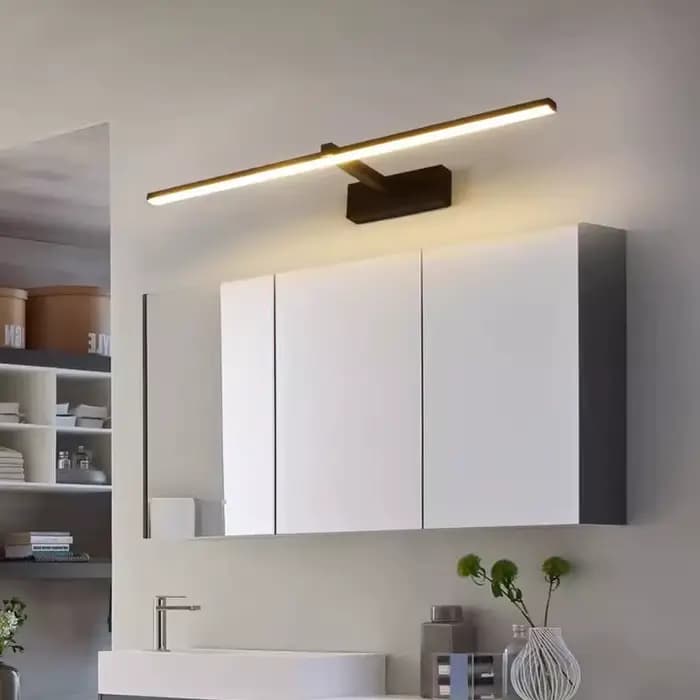 Led miroir lumières appliques salle de bain étanche blanc noir LED lampe plate moderne intérieur applique salle de bain éclairage maquillage
