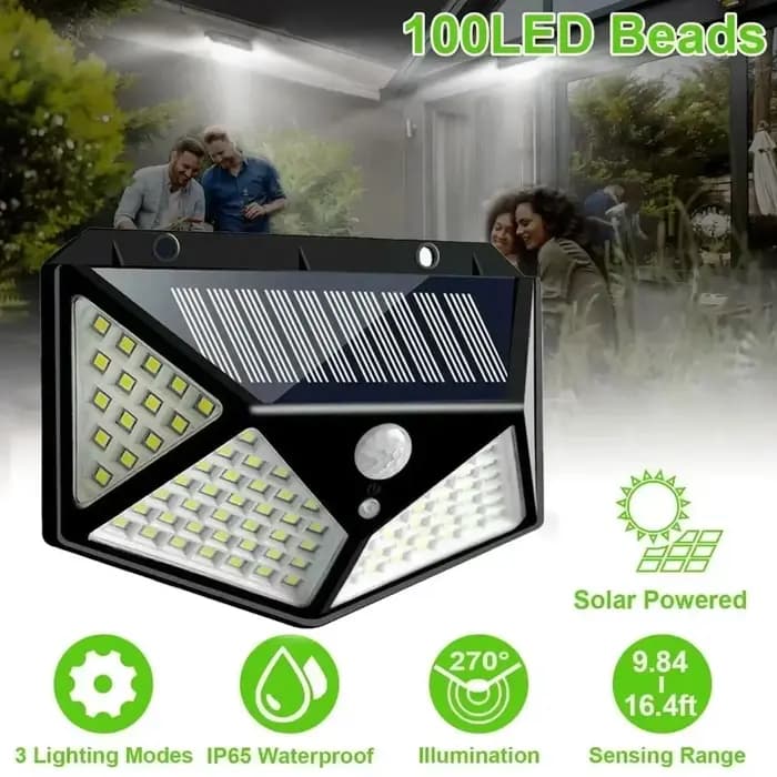 Lampe solaire multifonctionnelle décoration de jardin extérieur lumière LED solaire étanche projecteur alimenté par la lumière du soleil avec capteur de mouvement