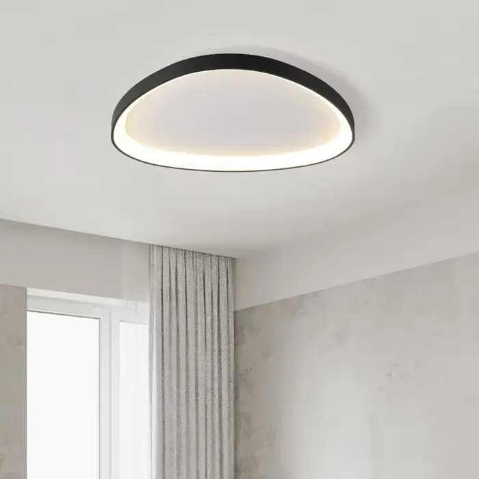 Plafonnier LED moderne pour salon, chambre, cuisine, salle à manger, lustre de plafond, lumière intérieure ultra-mince noire et blanche