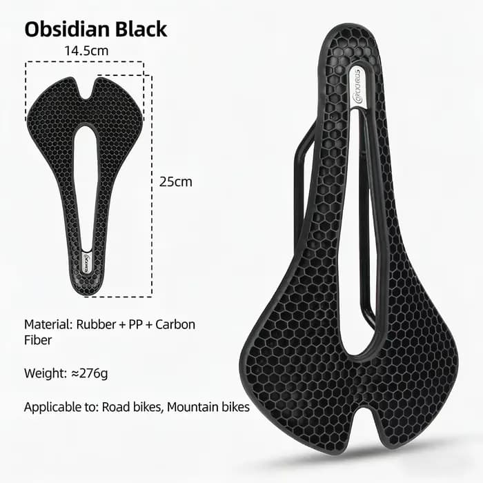 Selle de vélo en nid d'abeille, absorption des chocs, selle de vélo creuse, respirante, confortable, siège de vélo de montagne, accessoires de coussin de cyclisme