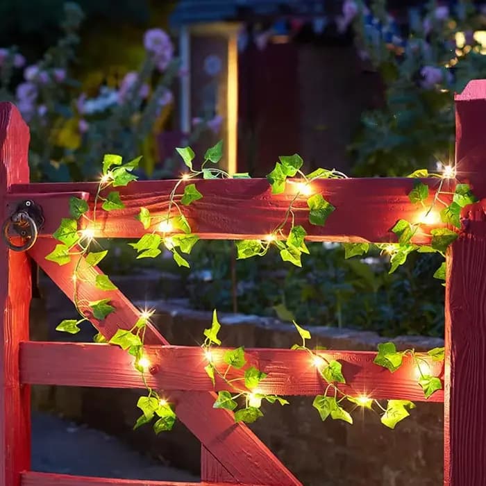 Guirxiété lumineuse verte pour sapin de Noël, fleur, cuir chevelu, vigne artificielle, lumières dégradées, batterie 62, guirxiété lumineuse pour désherbage, décoration d'intérieur