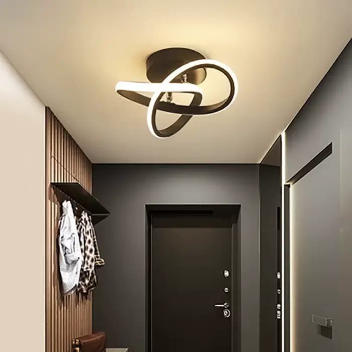 Plafonniers d'allée de bande de LED, lampes minimalistes modernes, salon, balcon, entrée, escalier, luminaires de décoration intérieure