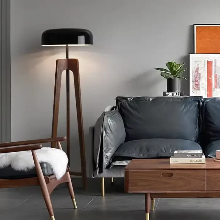Lampadaire design japonais atmosphère classique Luminaria en bois hôtel chambre boutique ferme trépied lampadaire lampe de Table