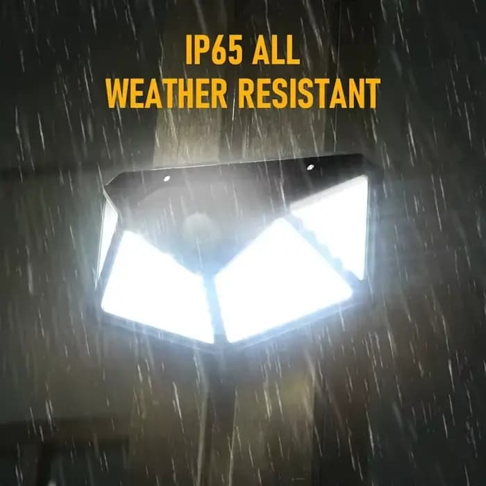 Lampe solaire extérieure à 100 LED, décoration de jardin, lumière LED solaire étanche, projecteur alimenté par l'énergie solaire avec capteur de mouvement