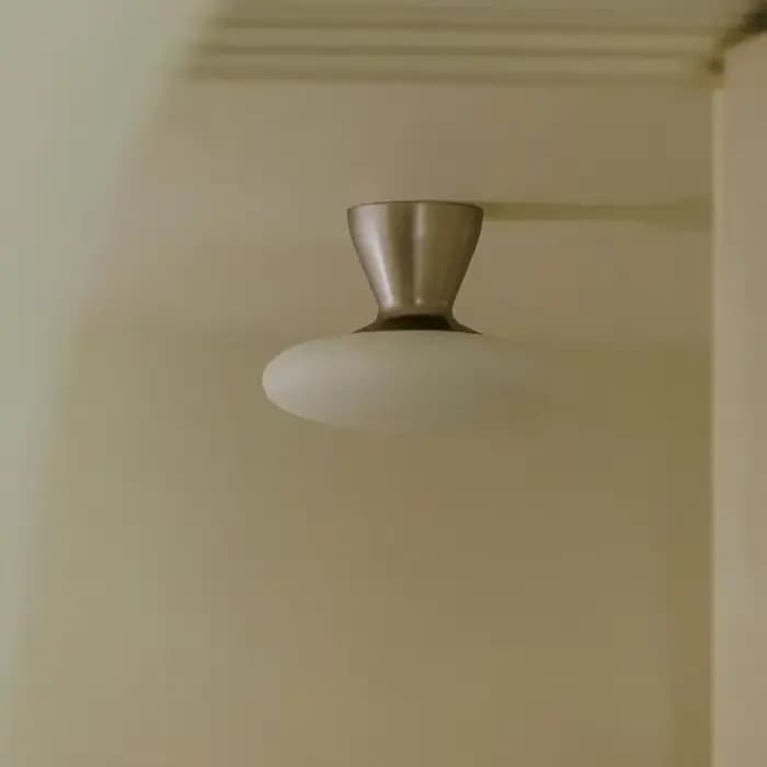 Plafonnier en verre au design moderne, luminaire décoratif d'intérieur, idéal pour un salon, une véranda, un hôtel, un couloir ou une chambre à coucher