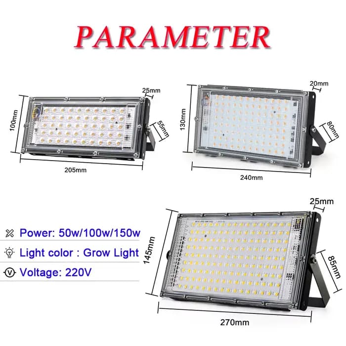 Projecteur LED pour maison extérieure 50W 100W 150W AC 220V Foco LED plafonnier extérieur Dowm éclairage public