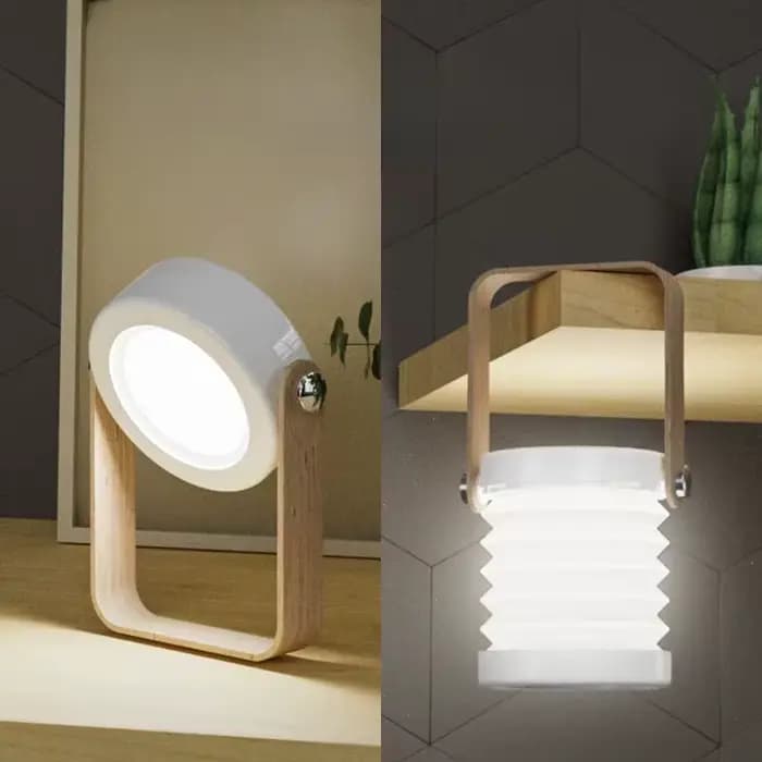 Veilleuse LED rechargeable portable avec lueur douce et soin des yeux, contrôle tactile, luminosité réglable, design élégant pour chambre à coucher