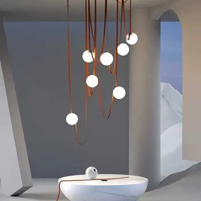 Luminaires suspendus de design italien, simples et créatifs, pour salle d'exposition, salon, escalier, salle à manger