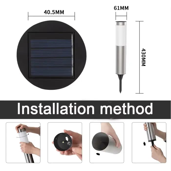 Le voie solaire de jardin allume l'éclairage extérieur de LED prise de terre borne lumineuse pour les cour de pelouse de voie de jardin de Patio