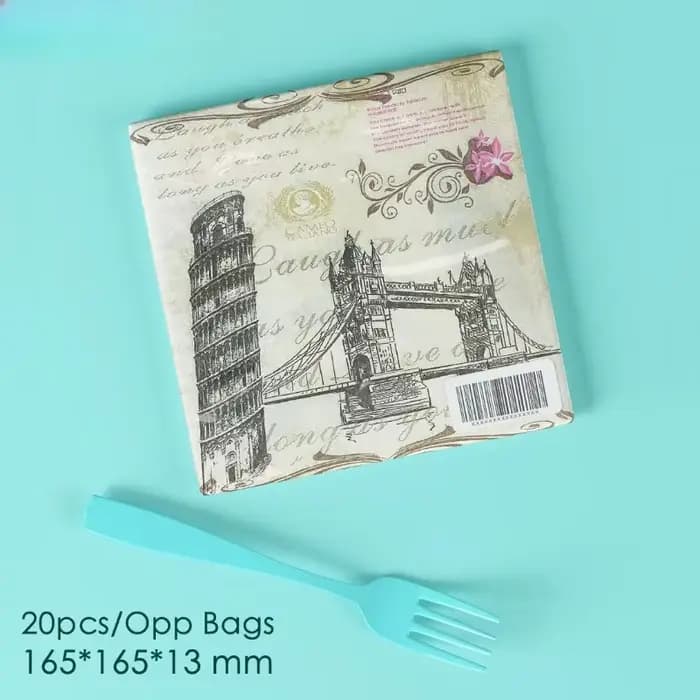 10/20 pièces 33cm 2 couches carte postale Style tissu décoratif tour penchée Suspension pont éléments suspendus papier bricolage découpage Pape