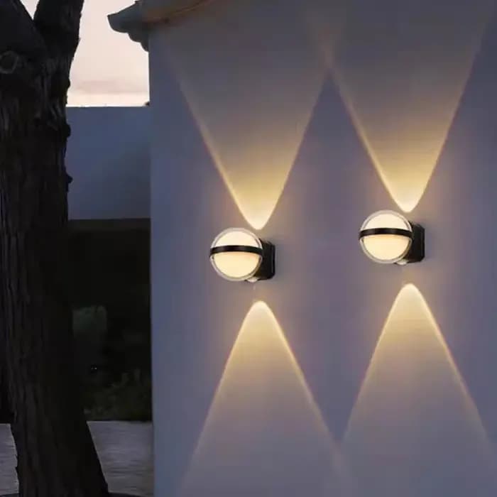 Lampe murale extérieure étanche IP65, circulaire, pour intérieur, balcon, couloir, allée, cour, éclairage extérieur moderne