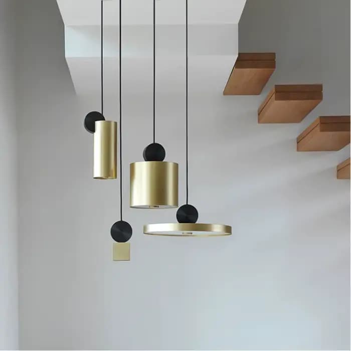 suspension moderne créative Mini lampes suspendues salon couloir restaurant design or suspension barre café lampes