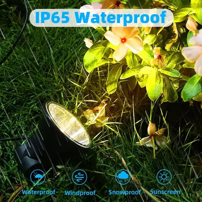 Lampe d'éclairage solaire extérieur de paysage 7M 10 LED lumières de pelouse imperméables blanches chaudes pour les arbres de terrasse de porche de jardin de chemin de cour