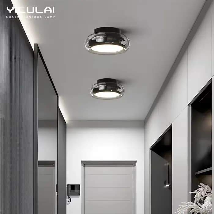 Plafonnier LED minimaliste de style italien, moderne, pour dressing, balcon, couloir, lampe de couloir, éclairage décoratif pour salon