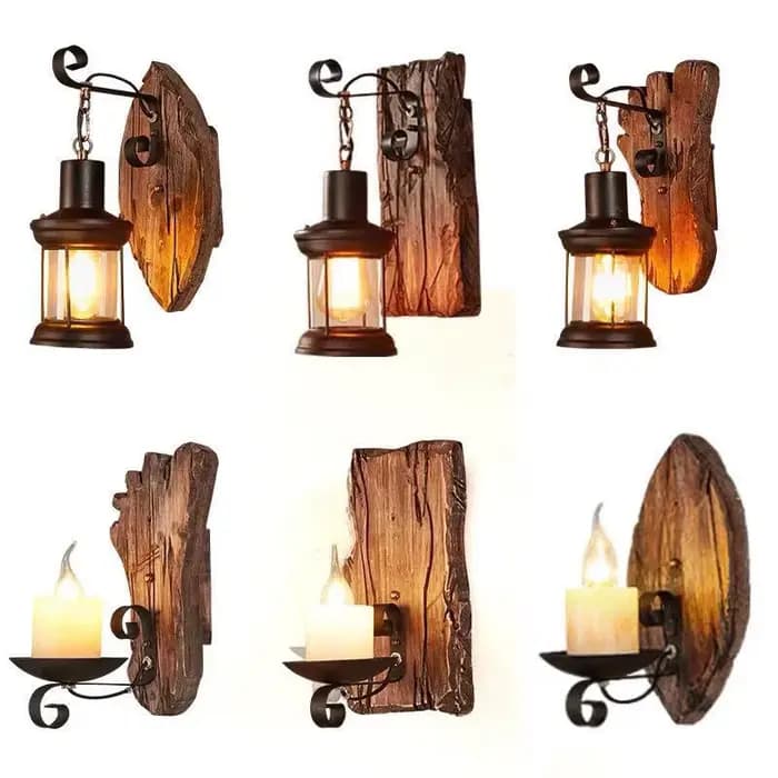 Applique murale en bois pour salon, appliques LED en bois, café, Bar, chambre à coucher, chevet, Style industriel, décoration de maison, luminaires muraux