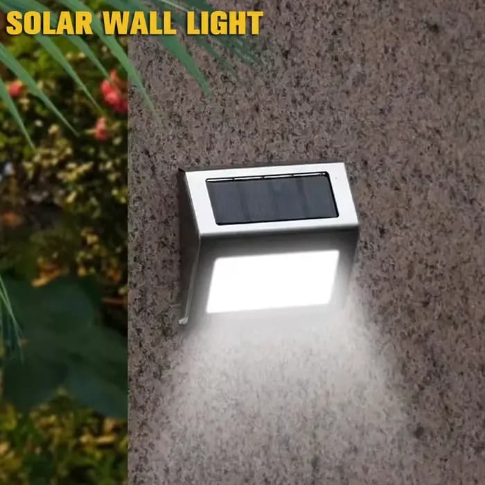 Applique murale solaire à 3led en acier inoxydable, étanche, Anti-corrosion et Protection de l'environnement, pour mur de clôture de jardin