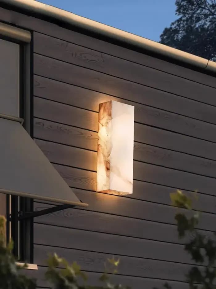 Applique murale LED en marbre d'extérieur, étanche IP65, pour porche, Villa, porte d'entrée, décoration de jardin, applique murale