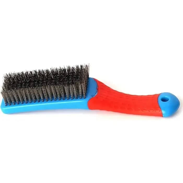 Brosse métallique avec poils en acier inoxydable, poignée en plastique, rouille, laitier de blindage, D343, récurage de peinture avec livres profonds