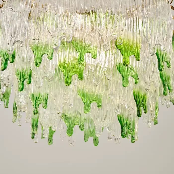 Lustre en verre de Murano design pour salon chambre salle à manger décor vert Vintage verre suspension luminaire intérieur